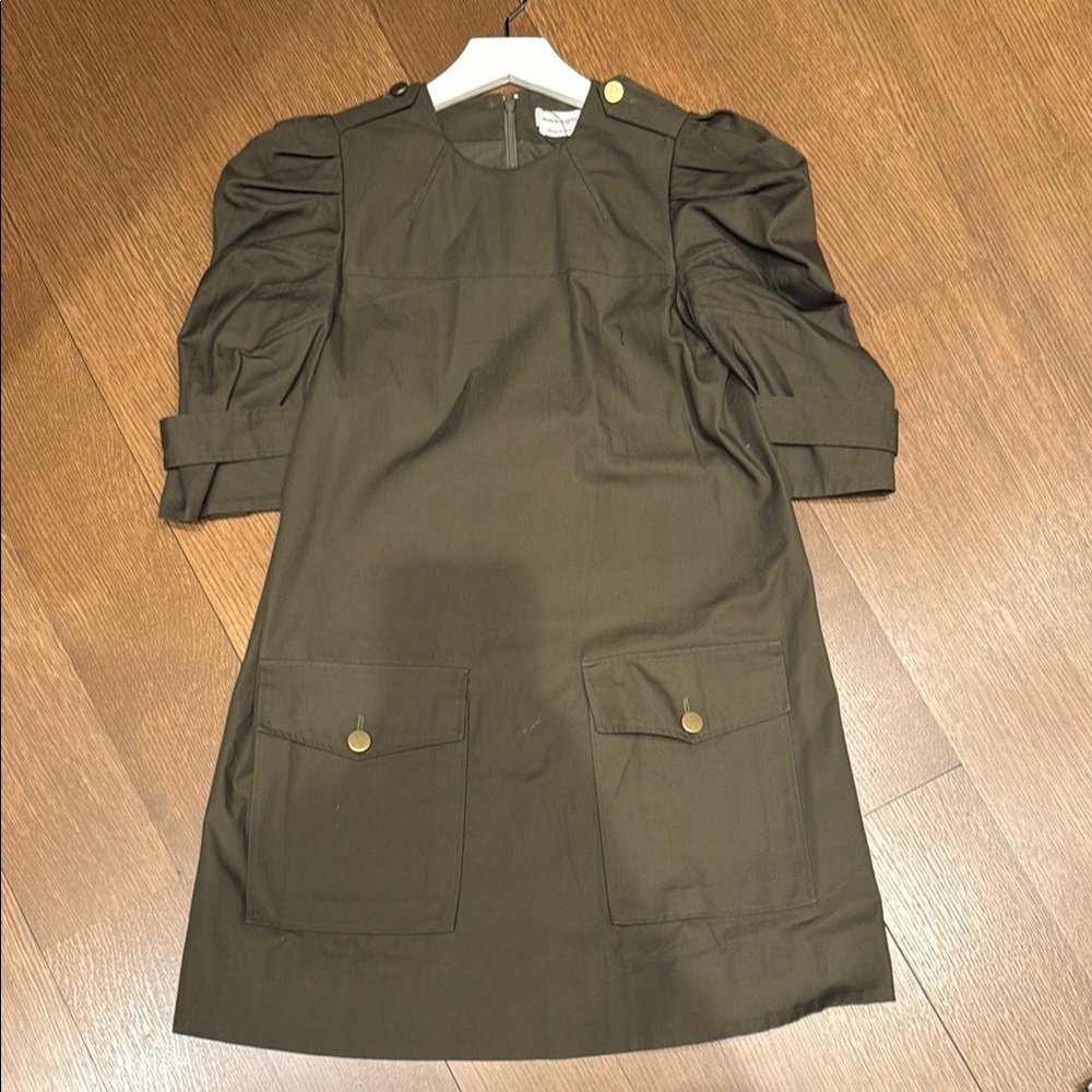 Alexander McQueen Olive Mini Dress